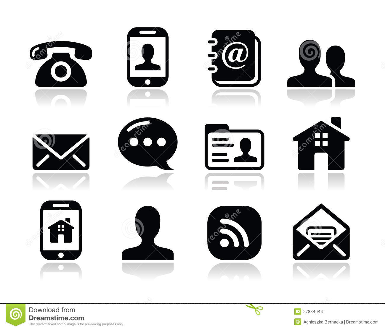 Email Phone Web Icons