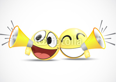 Emoticon with Megaphone