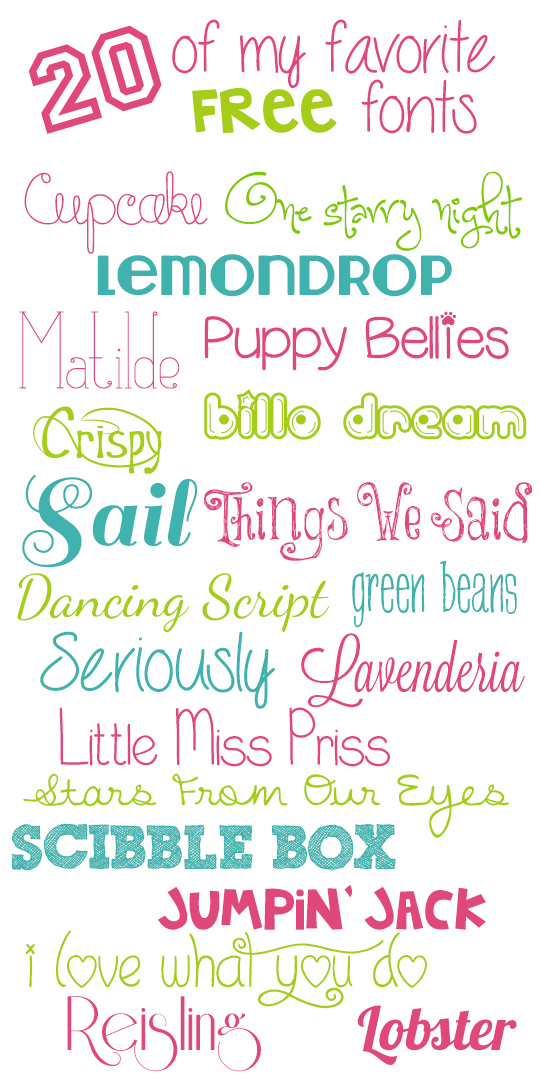 5 My Favorite Free Fonts Images