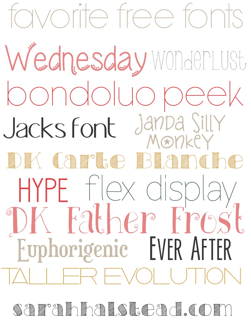 Favorite Free Fonts