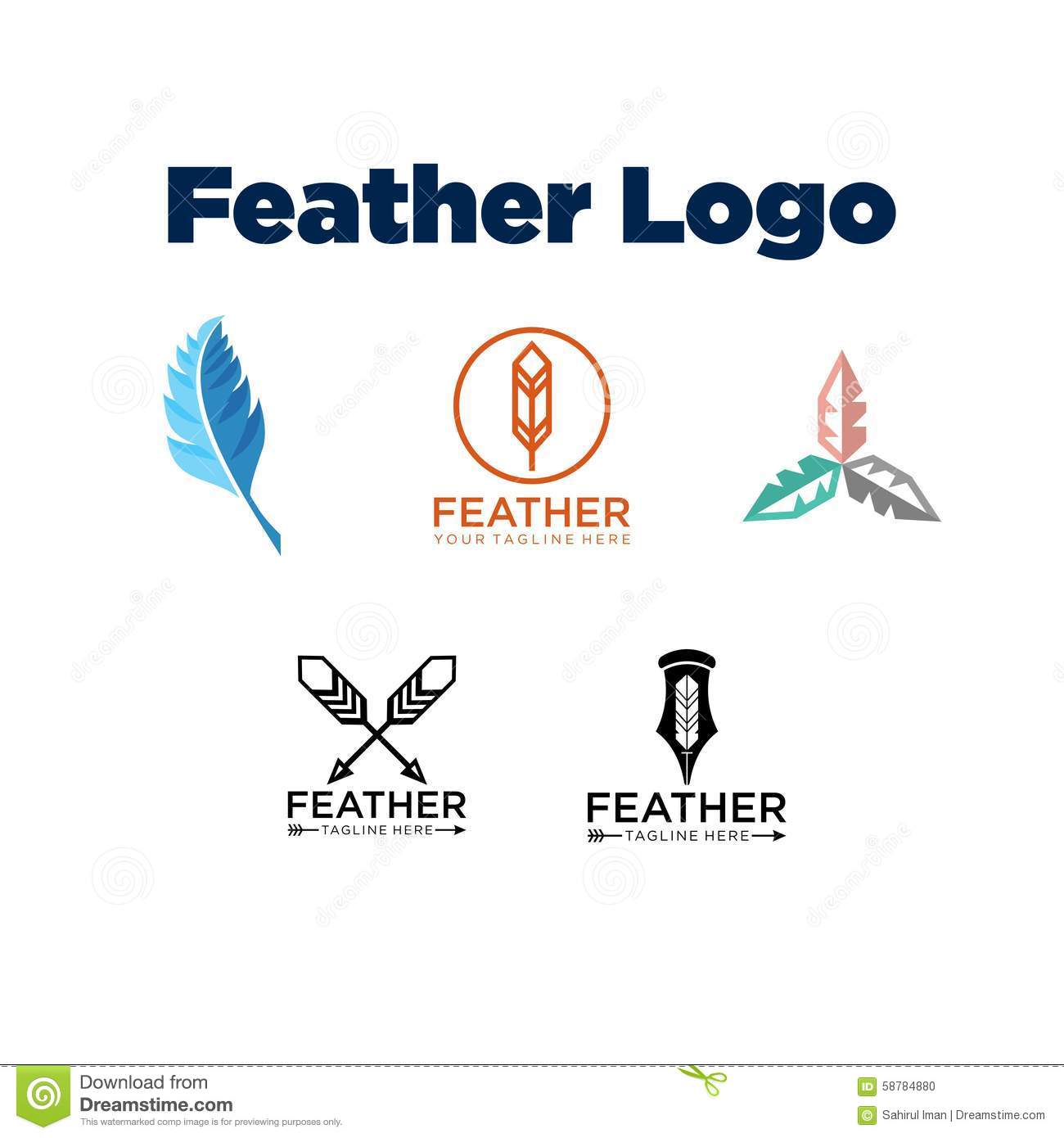 Feather Logo Template