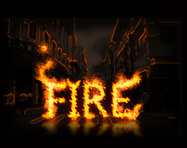 Fire Letters Photoshop