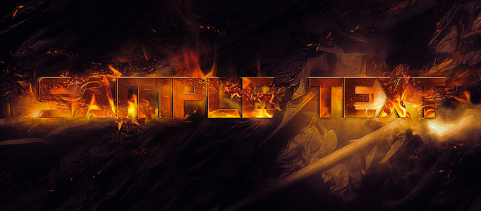 Fire Text Effect Photoshop