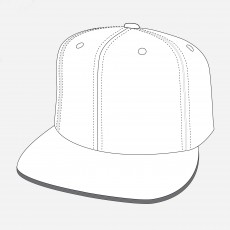 Fitted Cap Vector Template