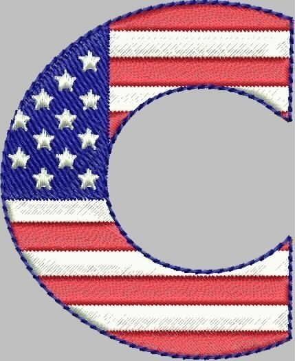 Flag Machine Embroidery Design