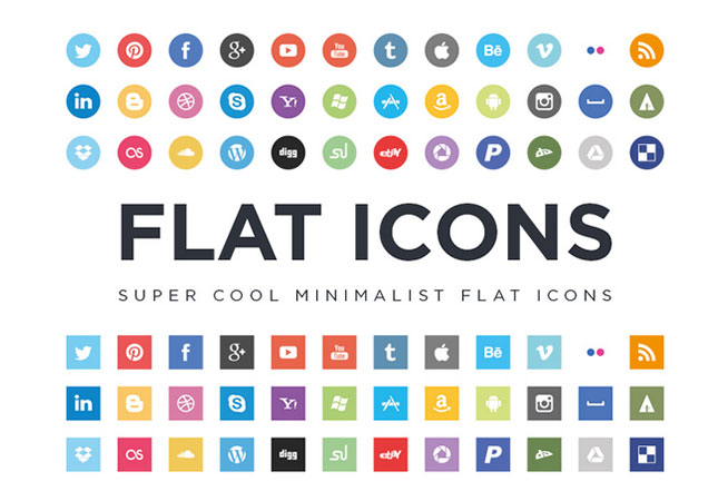 Flat Social Media Icons Free