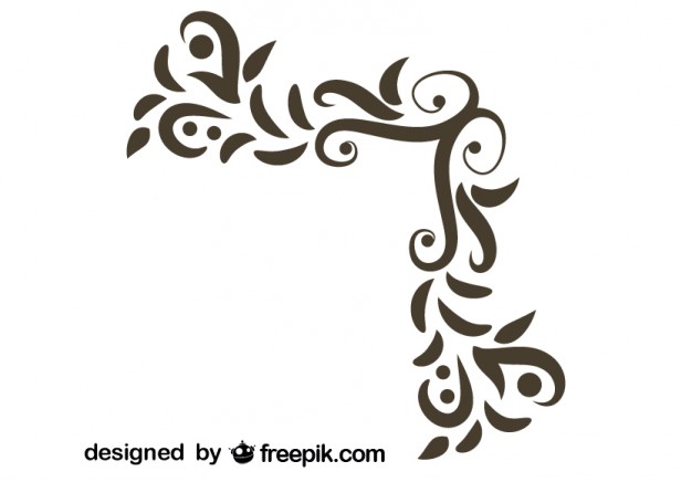 Floral Swirls Corner Design