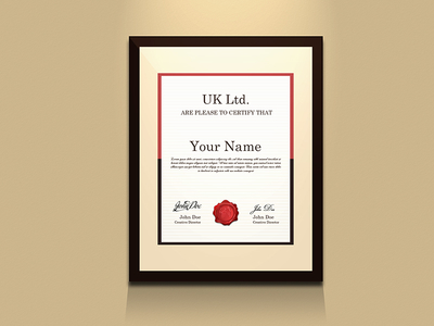 Free Certificate Frames