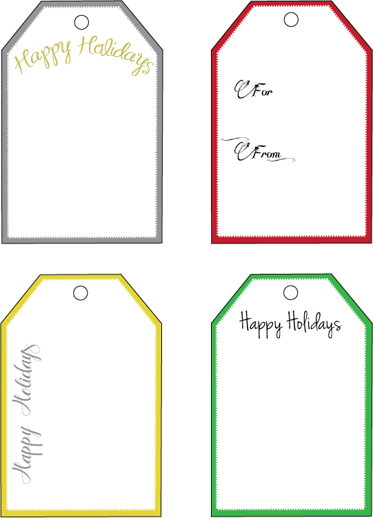 Free Christmas Gift Tag Template