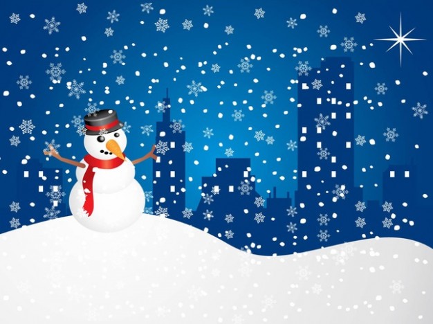 Free Clip Art Snowman Scenes