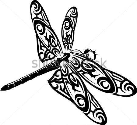 Free Dragonfly Clip Art Black and White