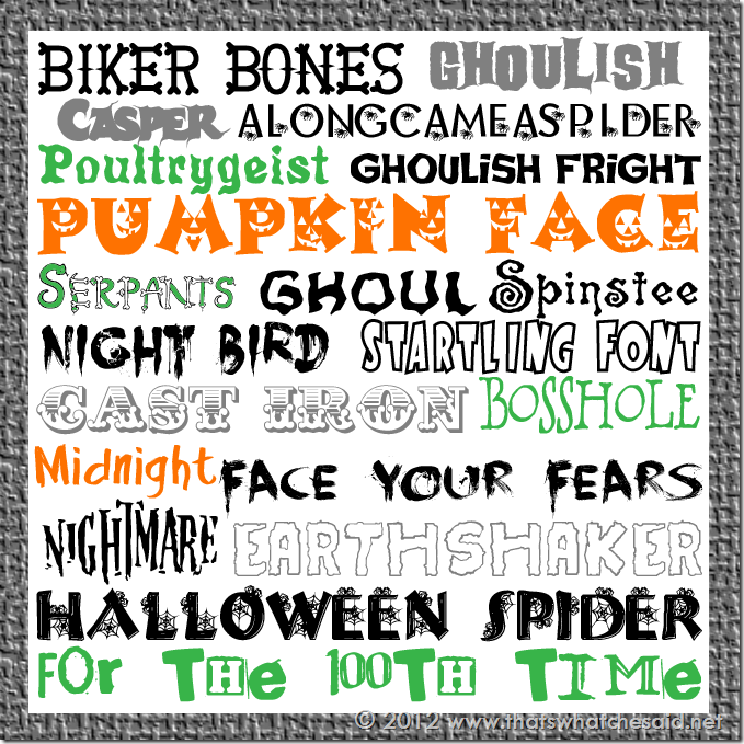 Free Halloween Fonts for Word