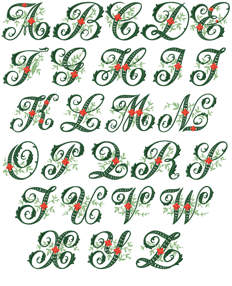 Free Machine Embroidery Fonts