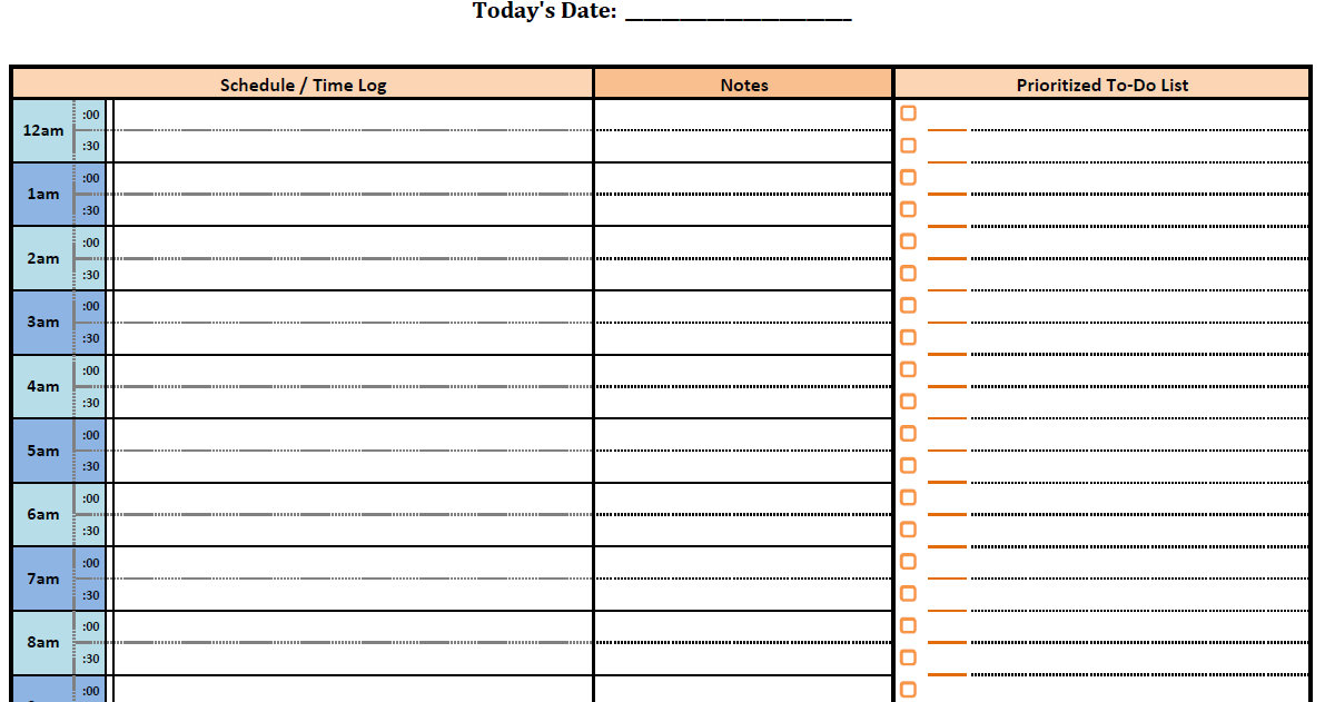 Free Printable Daily Planner Template