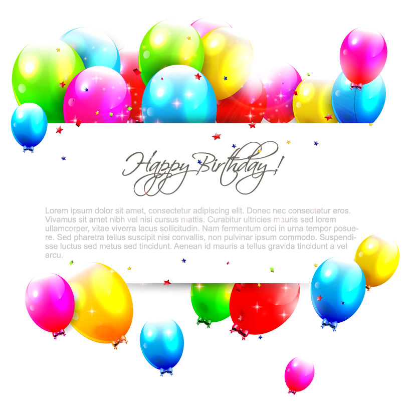 Free Vector Birthday Balloons