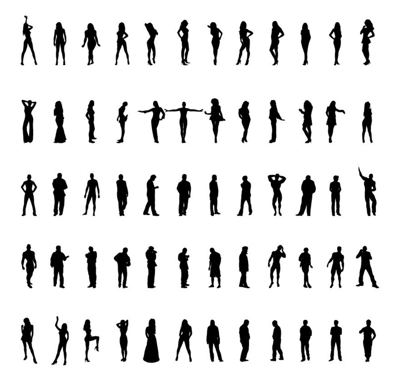 Free Vector People Silhouettes Free Vector People Silhouettes
