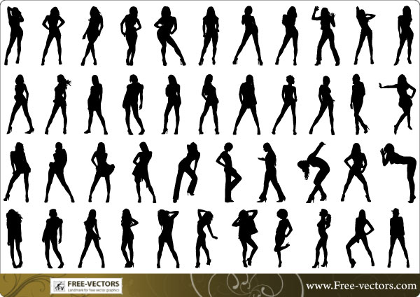 Free Vector People Silhouettes Free Vector People Silhouettes