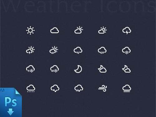 Free Weather Icons PSD