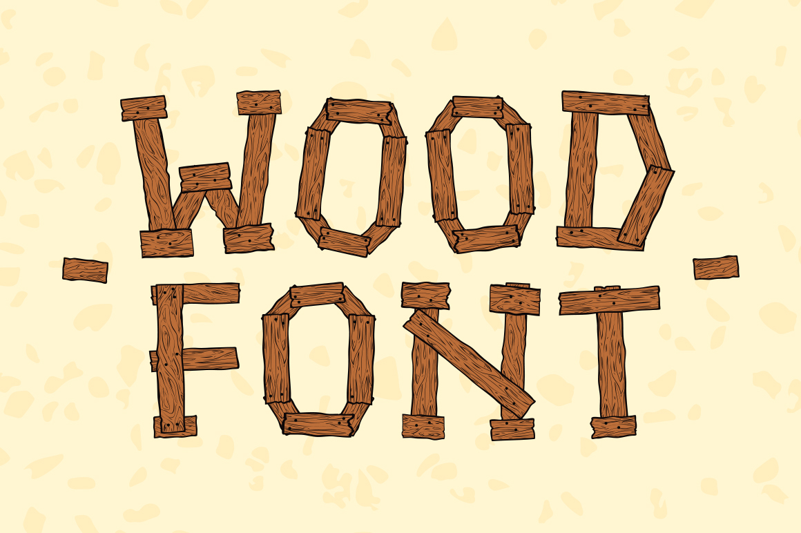 Free Wood Font Letters