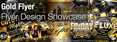 Gold Party Flyer Template