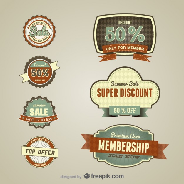 Grunge Vector Vintage Labels