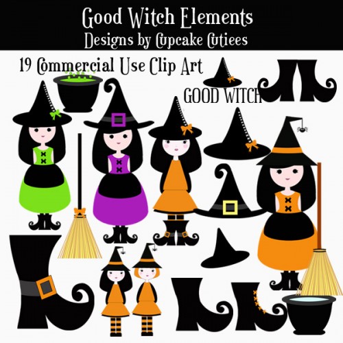 Halloween Witch Clip Art Designs