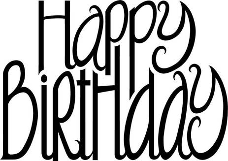 Happy Birthday Font Art