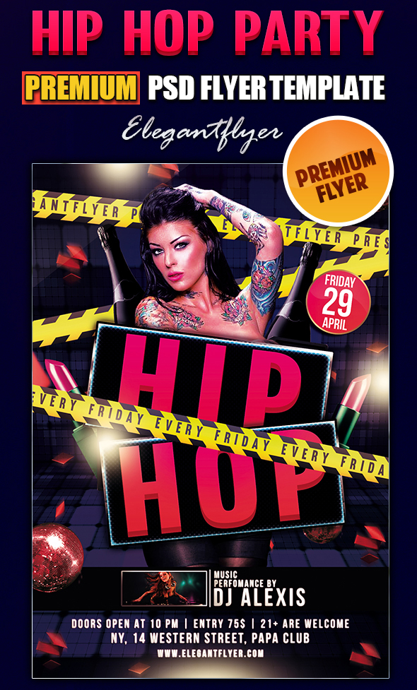 Hip Hop Club Flyer Template