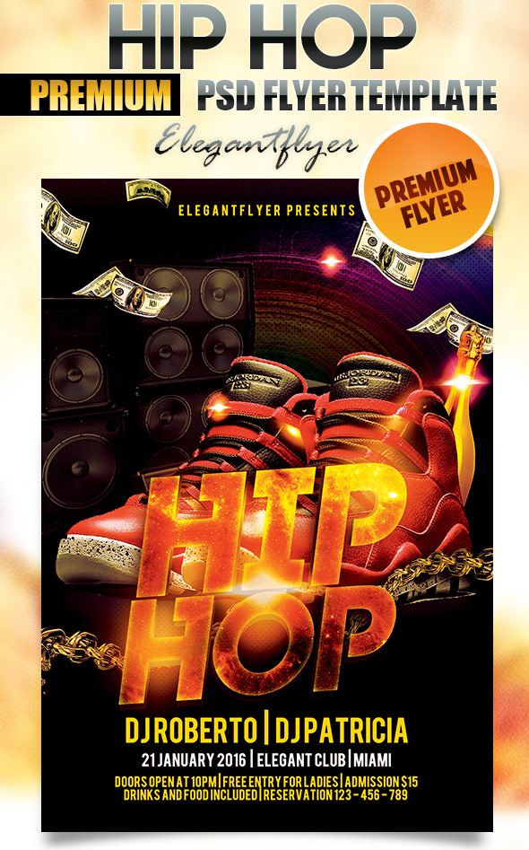 Hip Hop Flyer PSD