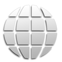 Internet Globe Icon White