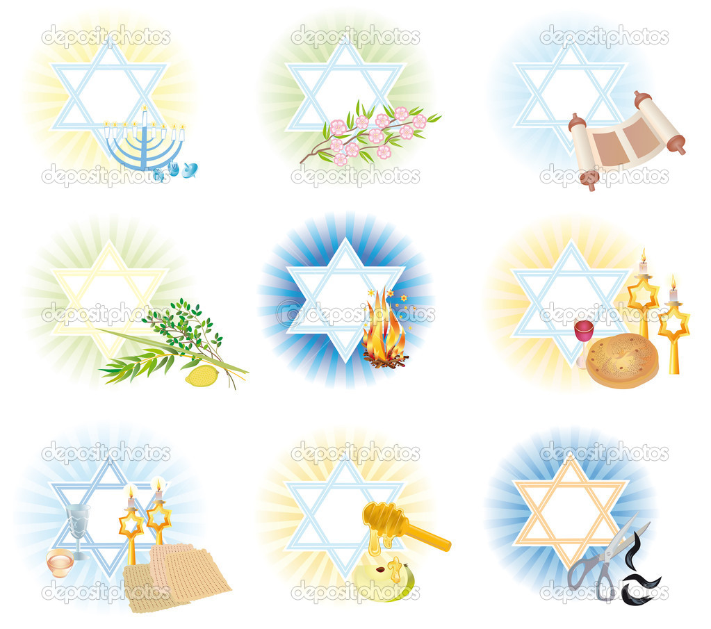 Jewish Holidays Hanukkah Symbols