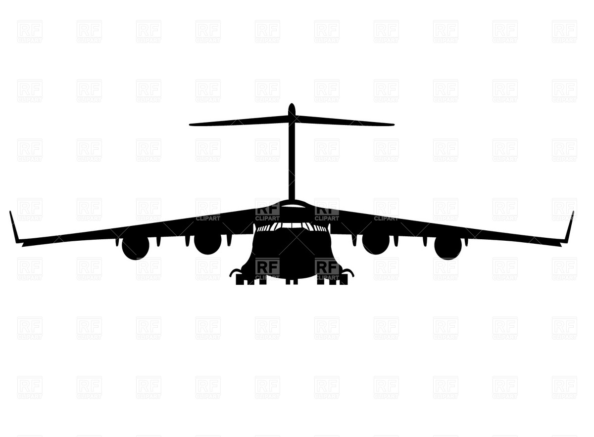 Military Plane Silhouette Clip Art