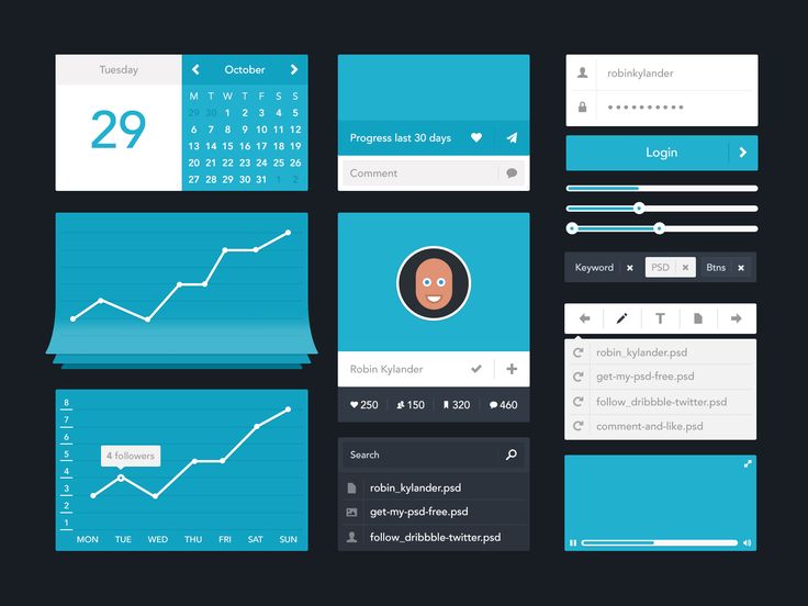 Minimal Flat Design UI