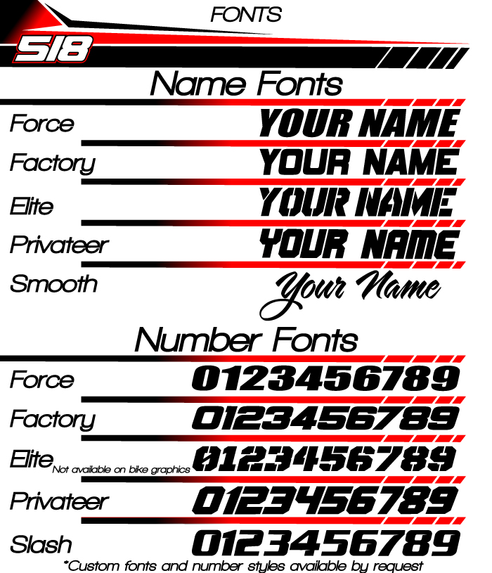 Motocross Jersey Lettering