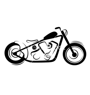 Motorcycle Chopper Vector Art