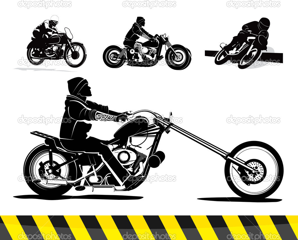 Motorcycle Vector Graphics Clip Art