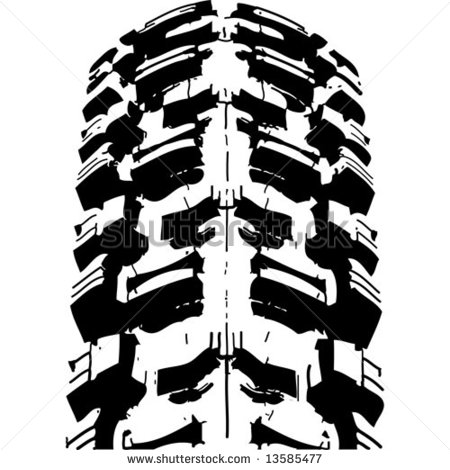 Mountain Bike Tire Track Clip Art