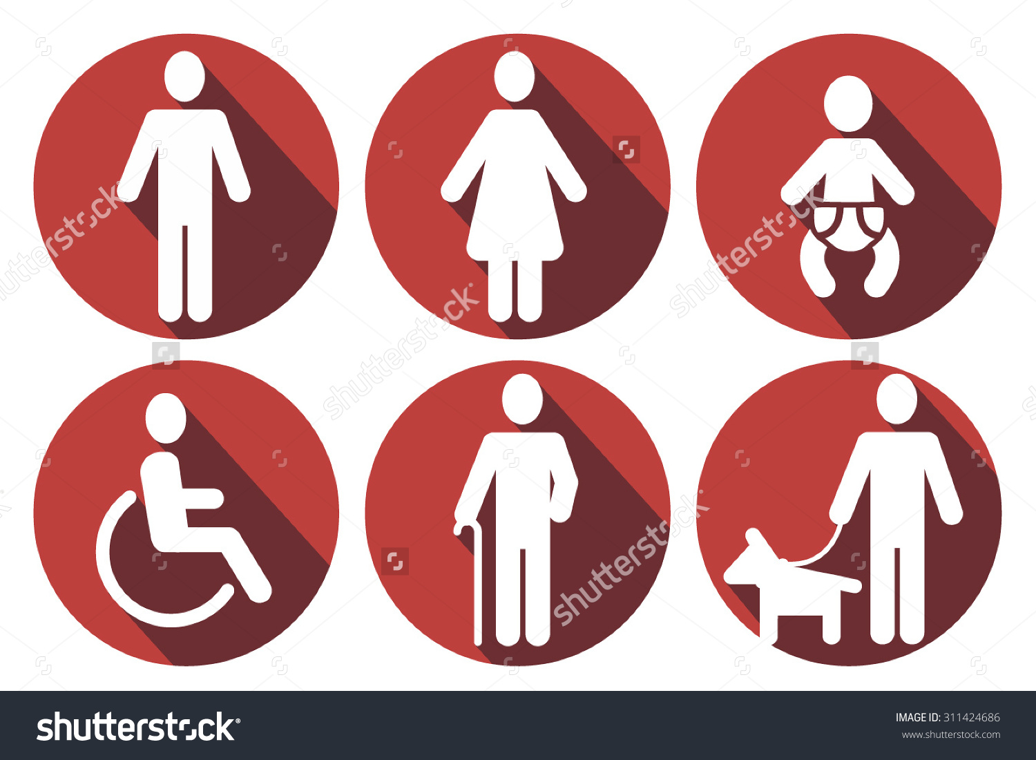 Old Man Women Icon Images