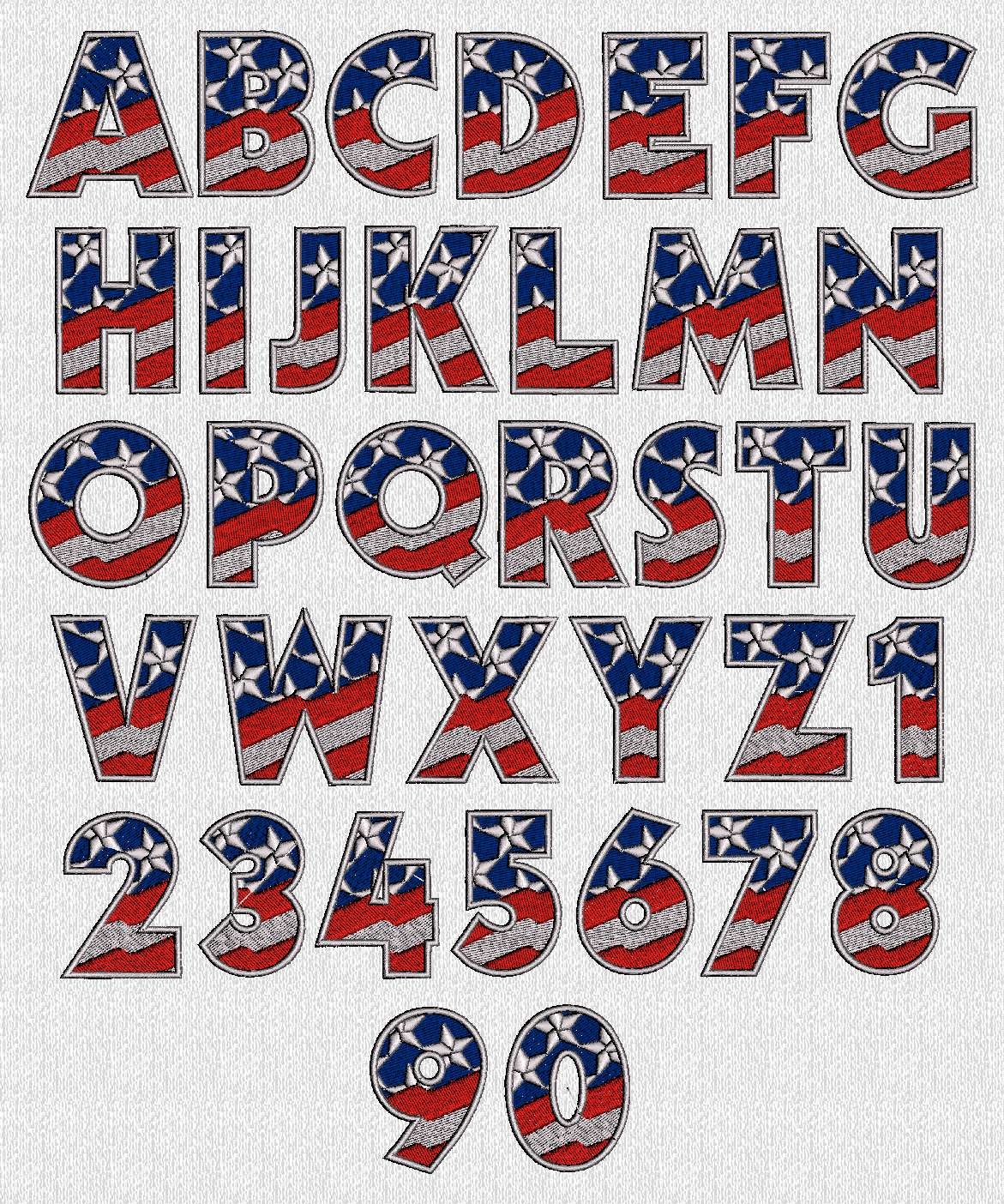 Patriotic Alphabet Letters