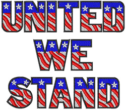 Patriotic Machine Embroidery Font Designs