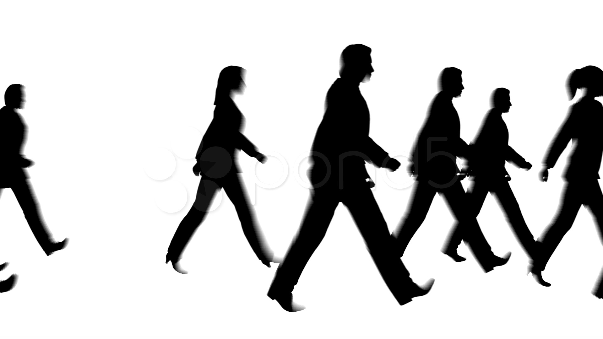 People Walking Silhouette