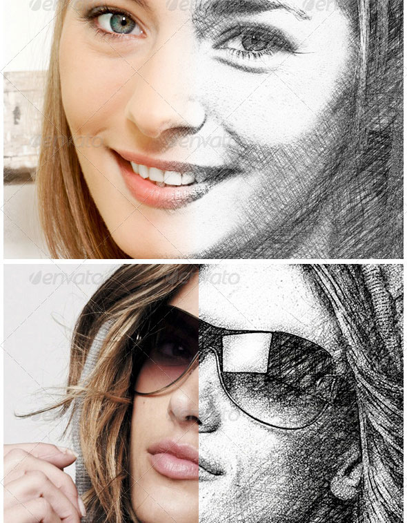 Photoshop Sketch Action Photoshop Sketch Action