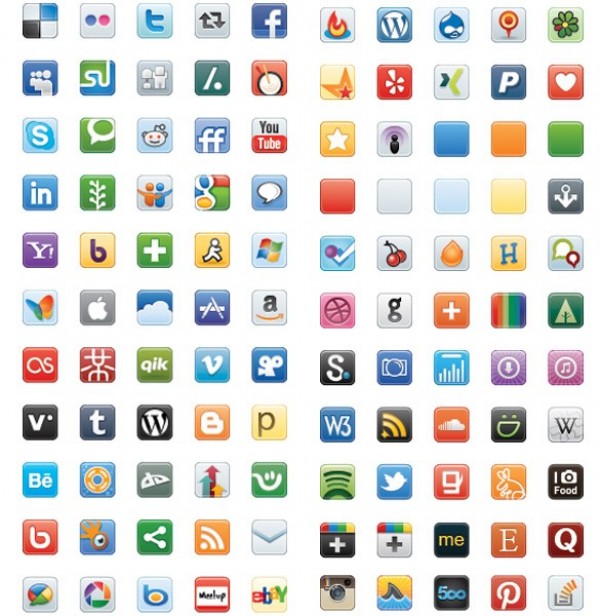 Popular Social Media Icons