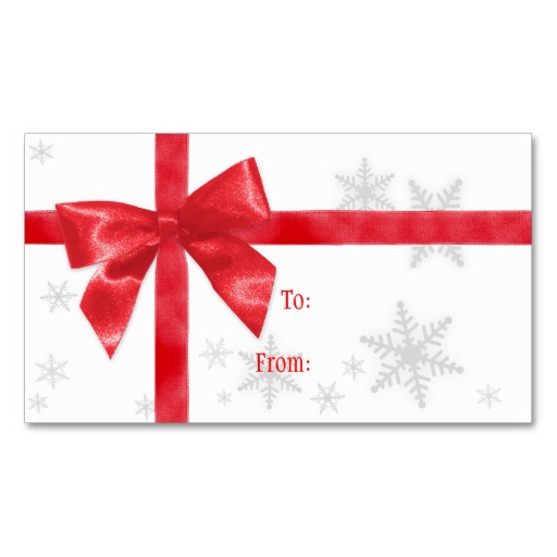 Present Christmas Gift Tags Templates