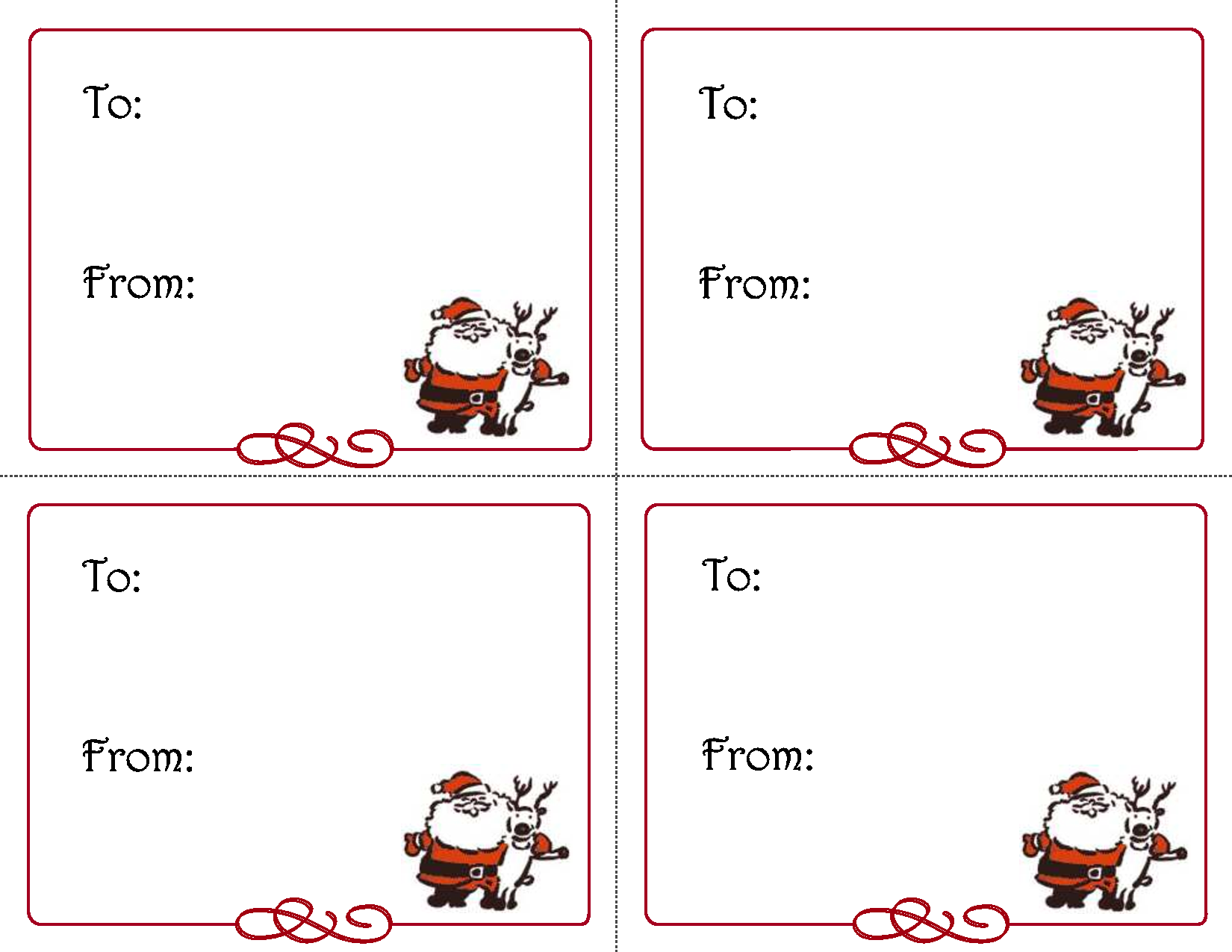 22 Christmas Gift Tag Templates Images - Free Printable Christmas Throughout Free Gift Tag Templates For Word