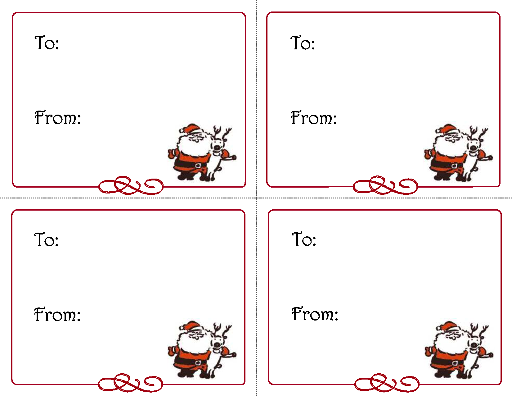 Printable Christmas Gift Tags Templates