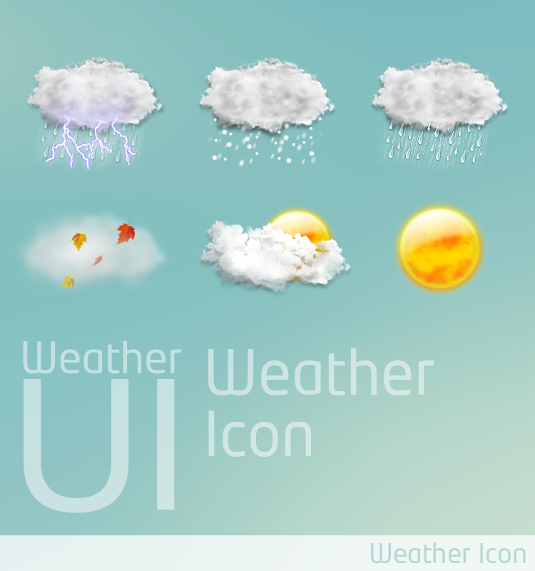 Realistic Weather Icons