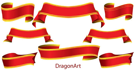 Red Ribbon Banner Vector