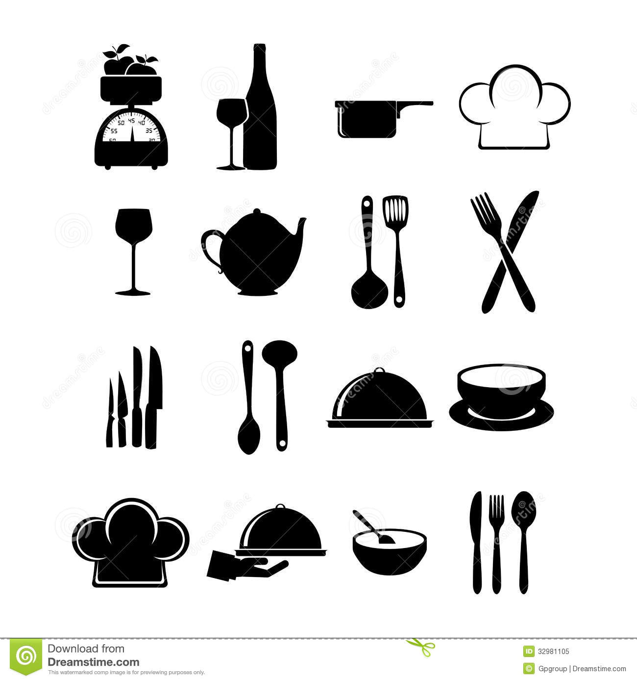 Restaurant Icons Vector Free