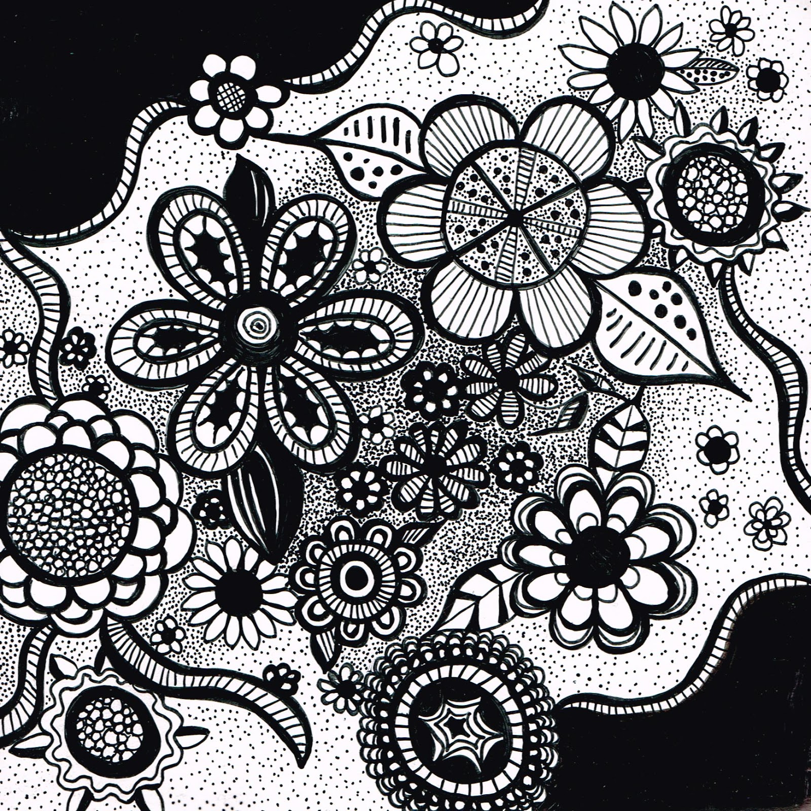 Sharpie Flower Doodles